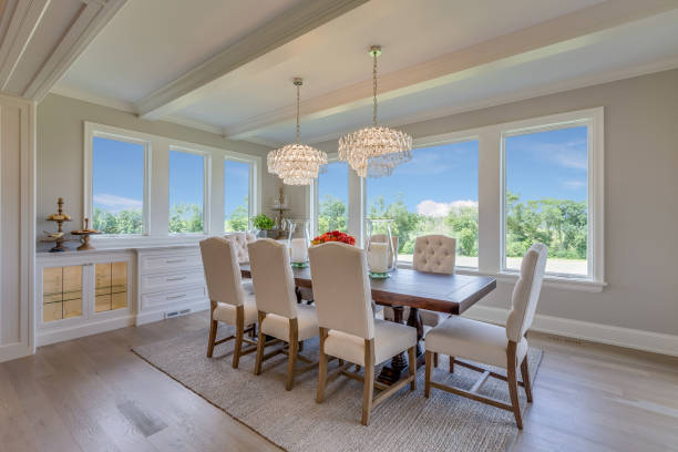 istock Large open dining room with access to back patio 1322044804