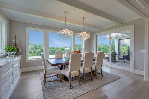 istock Large open dining room with access to back patio 1322044834