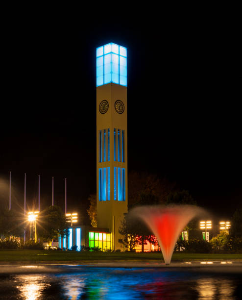 istock Palmerston North Clock At Night 1322050466