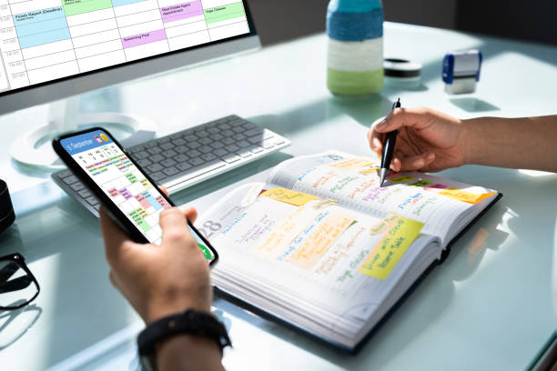 istock Looking At Calendar Schedule And Agenda 1322051603