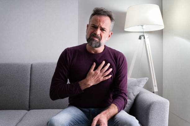 istock Elder Man With Chest Pain. Sick Elderly 1322051827