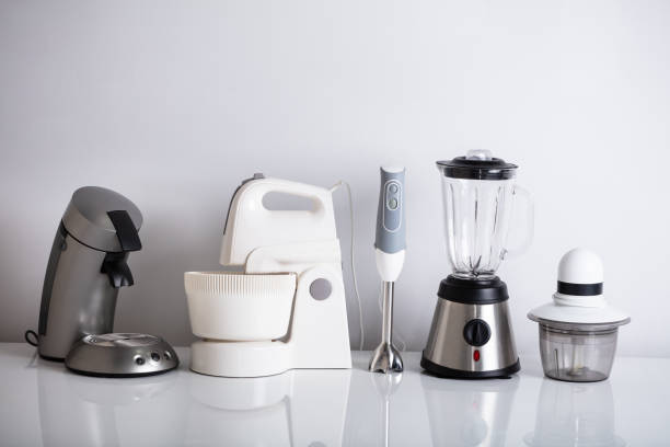 istock Kitchen Appliances In Row Over Desk 1322052099
