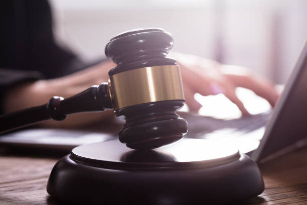 istock Close-up Of A Gavel On Sounding Block 1322055031