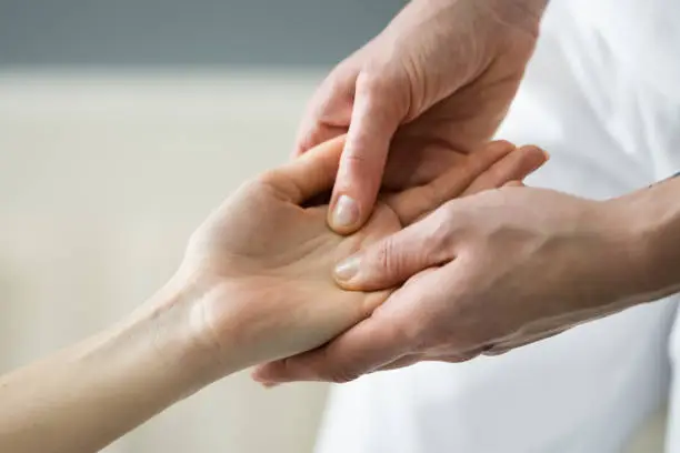 Reflexology Hand Massage And Palm Acupressure Physiotherapy