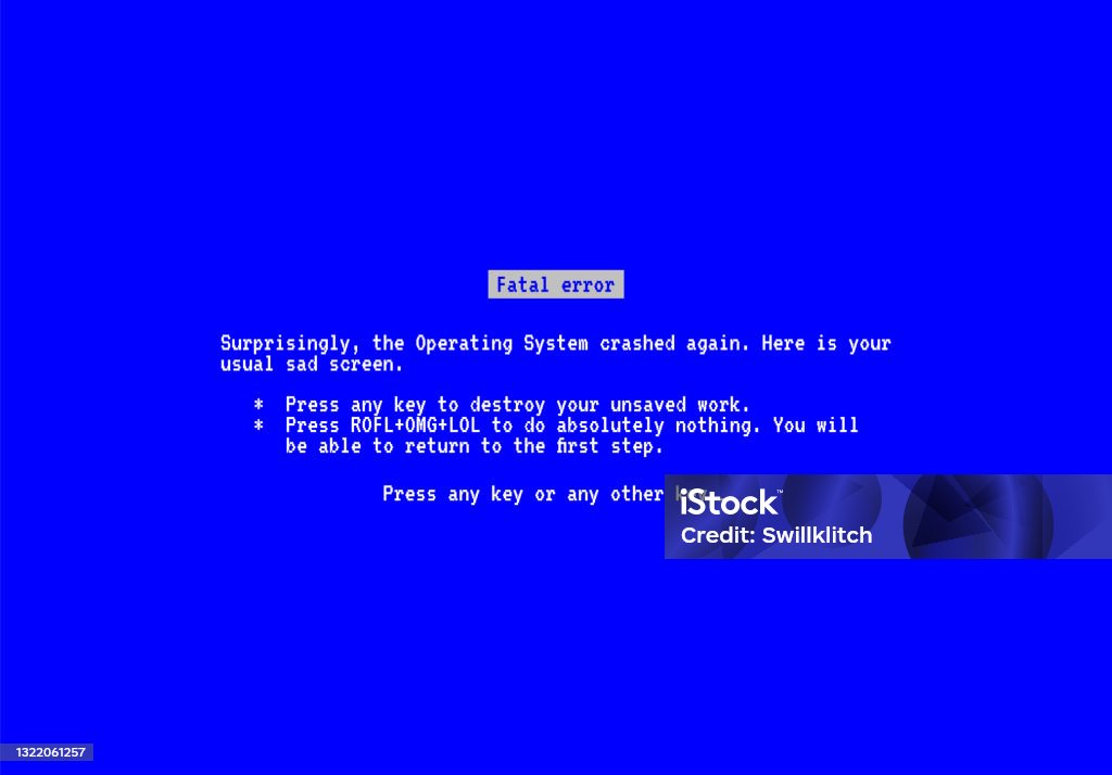 Blue Screen With Operating System Error Message Stock Illustration ...