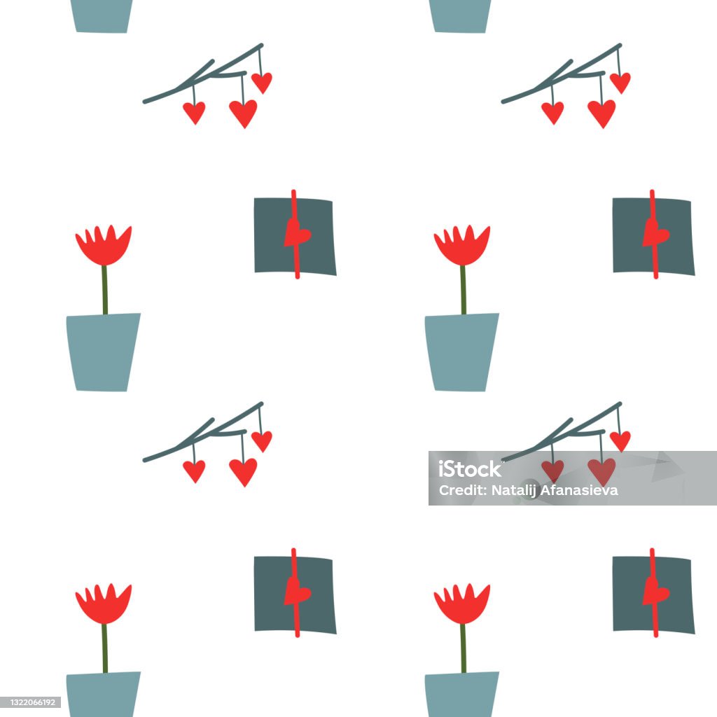 Romantic Style Pattern Seamless Pattern In A Romantic Style Stock Illustration - Download ...