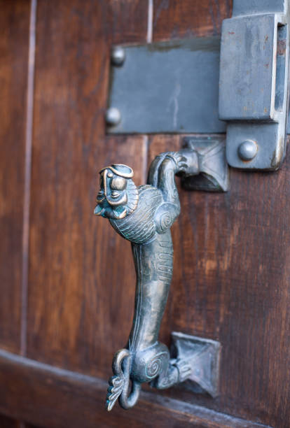 istock Door handle in the shape of a lion. 1322069158