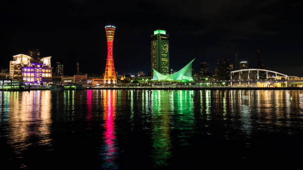 istock Night landscape at port of Kobe 1322073406