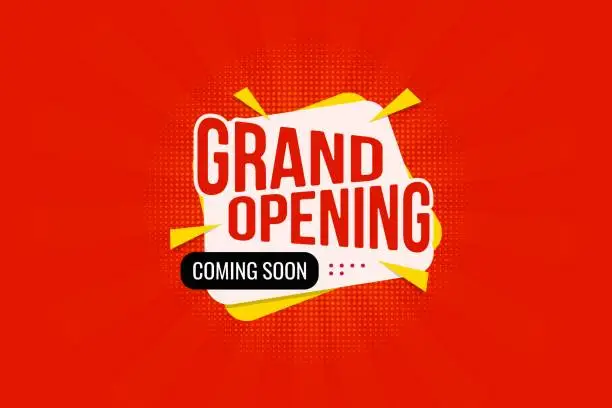 Vector illustration of Grand opening banner announcement vector illustration