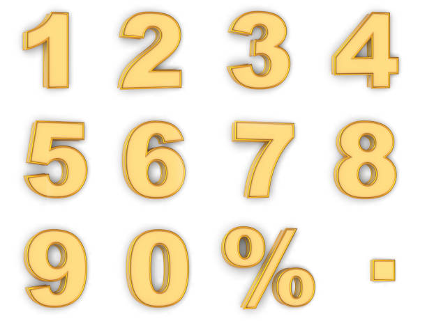 istock Numerical letters with percentage symbol and a dot symbol 1322077260
