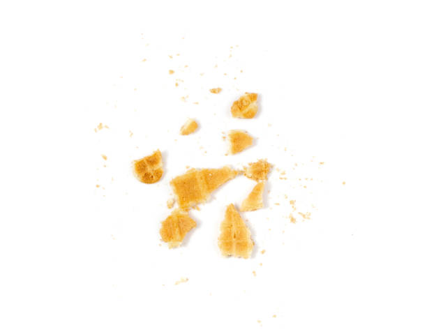 istock Round Waffle Isolated, Thin Waffled Cookie, Golden Belgian Waffles 1322078809