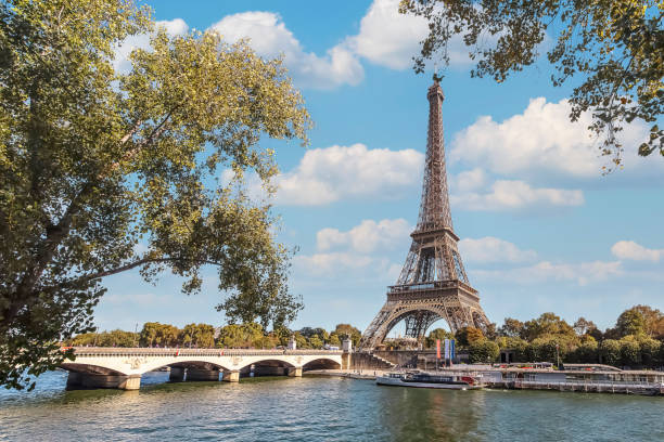 Eiffel Tower in Paris City Eiffel Tower in the daytime, Paris, France champ de mars stock pictures, royalty-free photos & images