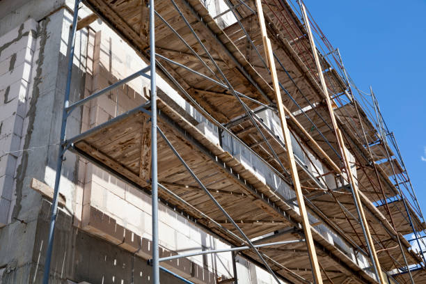 istock building a new home on the building scaffolding 1322092495