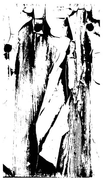 Vector illustration of Old Paint on Wooden Door Grunge Texture