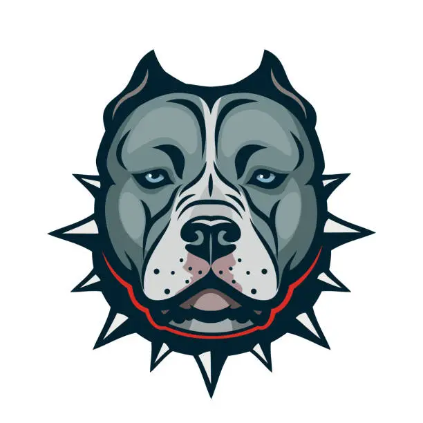 Vector illustration of American Bully dog isolated vector illustration