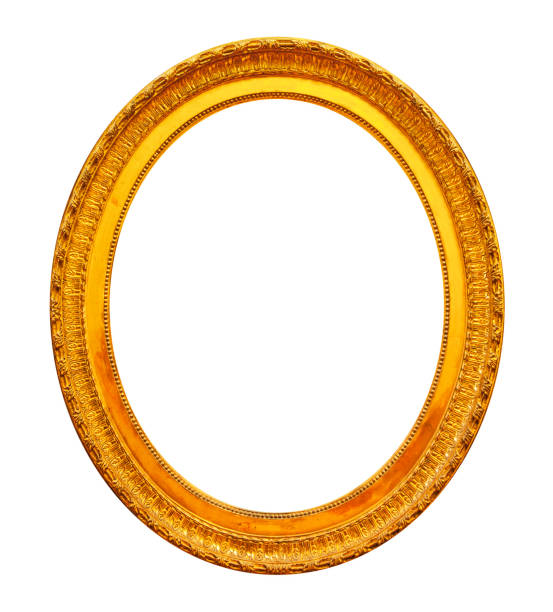 istock Oval gold mirror or painting frame 1322102860