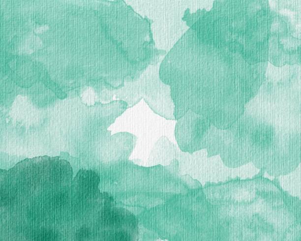 istock Hand drawing abstract watercolor backgroundon textured paper. Green colors. Use for poster, print, postcard, template, wedding, card, invitation, backdrop, surface, textile, design 1322104684