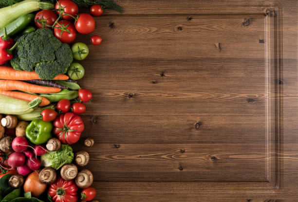 istock Fresh Raw Vegetables on Brown Wooden Table 1322105791