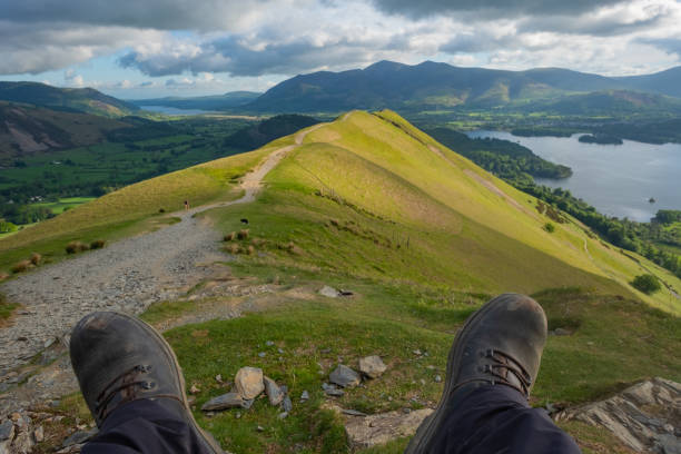 istock Walking in Mountains with lake views 1322110698