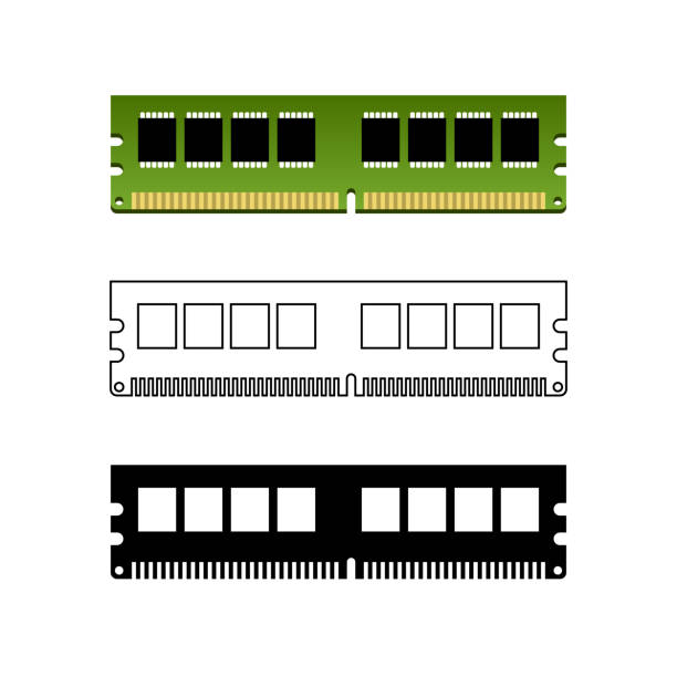 ram メモリ モジュール アイコン - memory card memories technology data点のイラスト素材／クリップアート素材／マンガ素材／アイコン素材