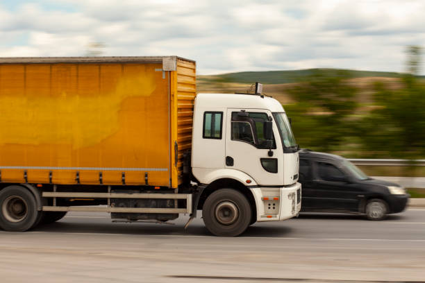 istock Truck Moving on the Road 1322113094