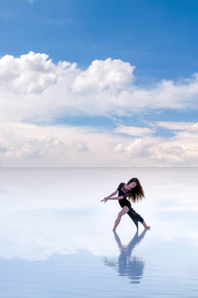 istock Beautiful dancer, dancing on the lake 1322114114