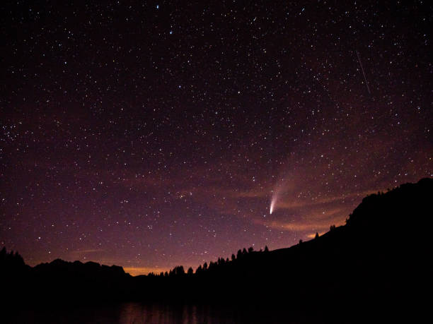 istock Night shot of mountains and sky 1322118628