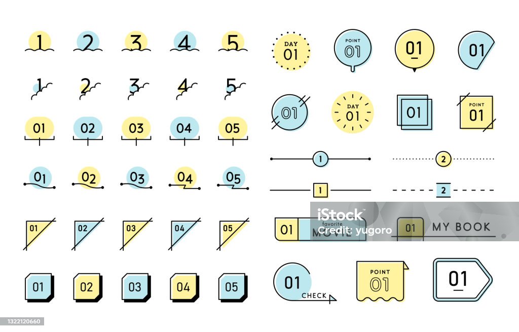 Numbers Sign With Frame A Set Of Simple Flat Frames For Numbers Stock Illustration - Download ...