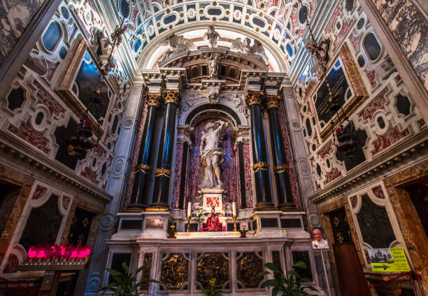 chiesa di santa maria di nazareth - cathedral italy venice italy inside of foto e immagini stock