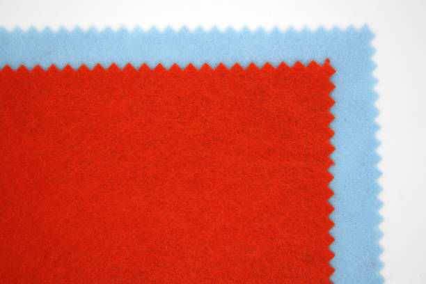 istock Textile background made of blue and orange felt. Top view. 1322121491