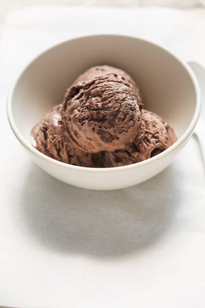 istock Chocolate ice cream in bowl 1322128530