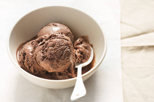 istock Chocolate ice cream in bowl 1322129617