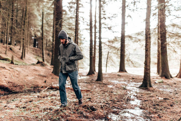 istock beard man walking in the forest 1322131358