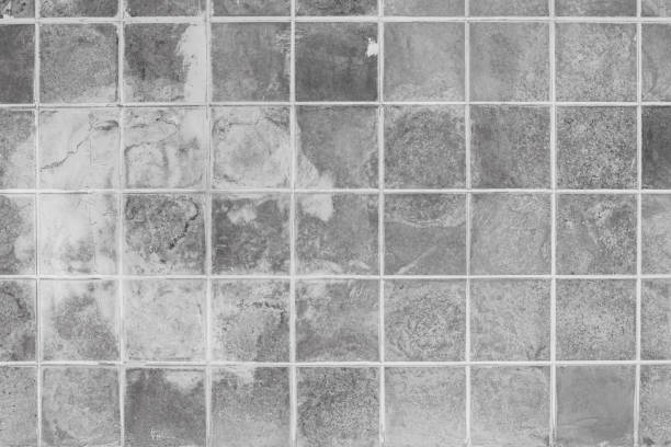 istock Grey Tile pattern in warm white and grey tones shabby chic look 1322134981