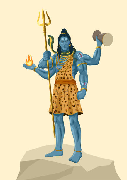 istock Lord Shiva standing on top of a rock 1322135434