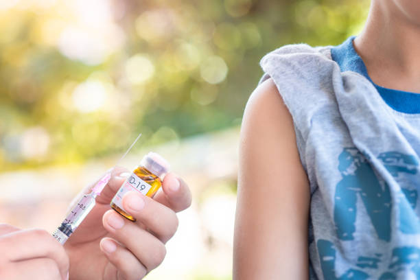 istock Close-up hand's doctor or nurses are vaccination to patient using the syringe injected upper arm for treated 1322141772