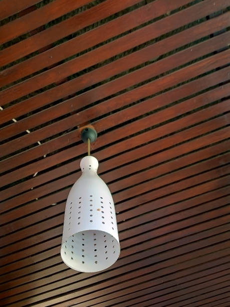 istock Unique white lamp hanging above the house photo 1322143279