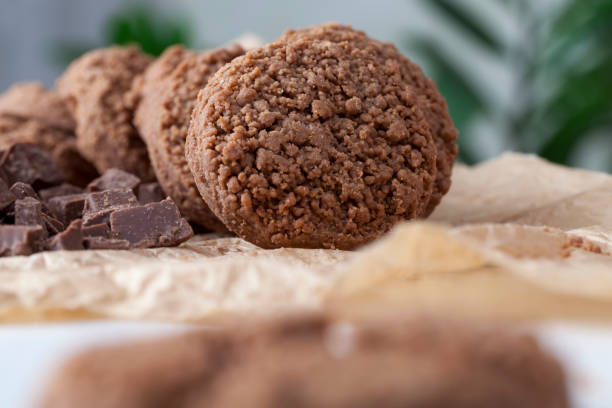 istock chocolate cookies close-up on an old kitchen table 1322147264