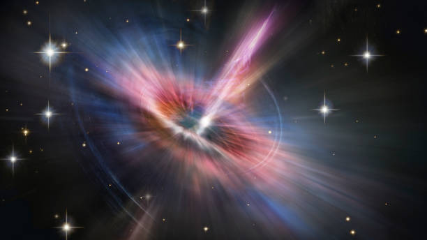 istock Abstract space wallpaper. Black hole with nebula in outer space. 1322147939