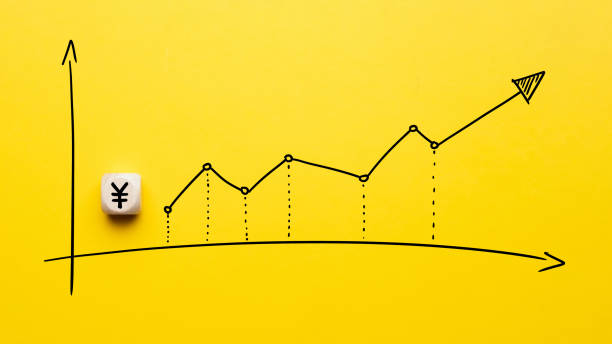 istock Yen currency growth concept with drawn up arrow on chart 1322153727