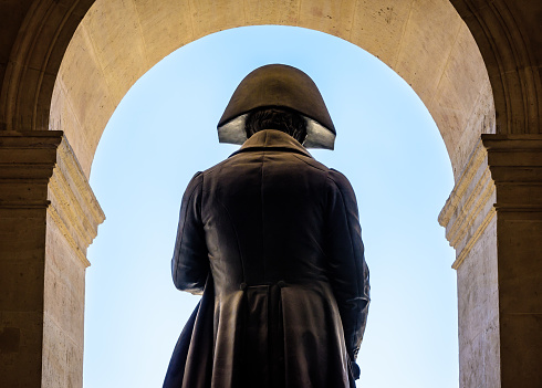 Statue of Napoleon Bonaparte in the Invalides in Paris.