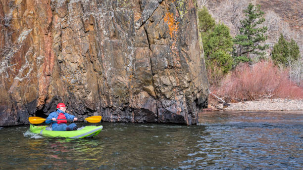istock whitewater paddling on Poudre River in Colorado 1322156349