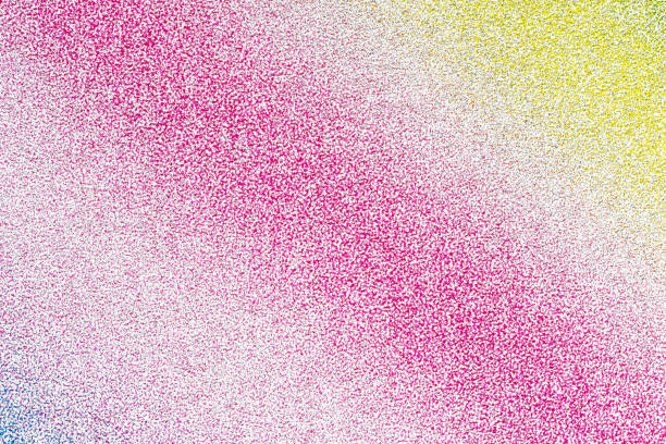 istock Real background made of pink shiny glitter, top view. 1322156835