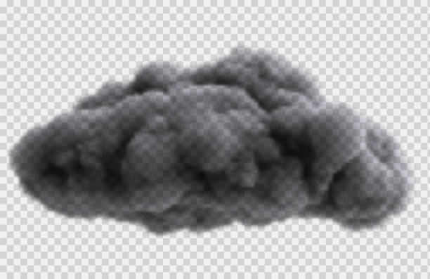 ilustrações, clipart, desenhos animados e ícones de nuvem de chuva nublada realista isolada em fundo transparente. elemento de design brilhante. ilustração vetorial. - storm cloud