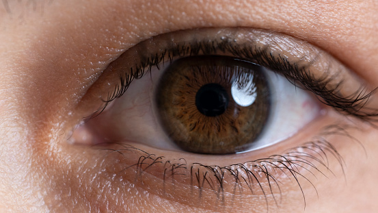 Close up shot of woman's eyes