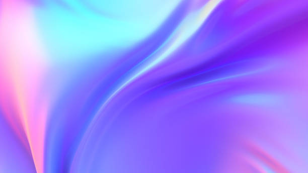 istock Iridescent chrome wavy cloth fabric abstract background, ultraviolet holographic foil texture, liquid petrol surface, ripples, metallic reflection. For creative projects: cover, fashion, web. 3d render illustration. 1322162601