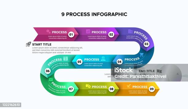 Process Info Drawing Process Infographics Stock Illustration - Download Image Now - Abstract ...