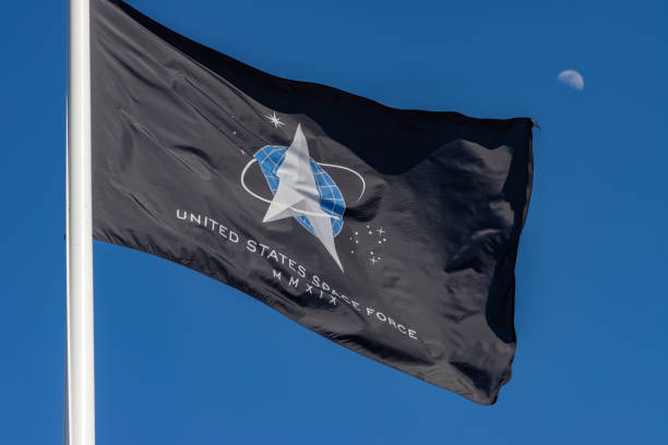 United States Space Force flag stock photo