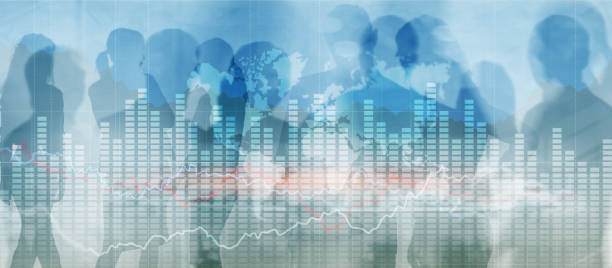istock Business graph chart. Virtual screen with stock market changes. Business graph chart 1322168207