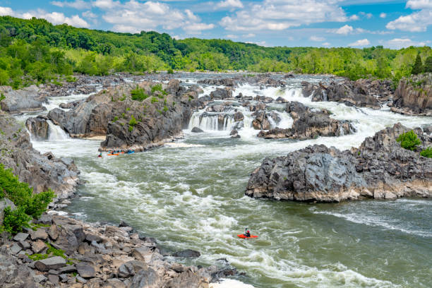 istock Kayakers on the Potomac River at the Great Falls 1322174754
